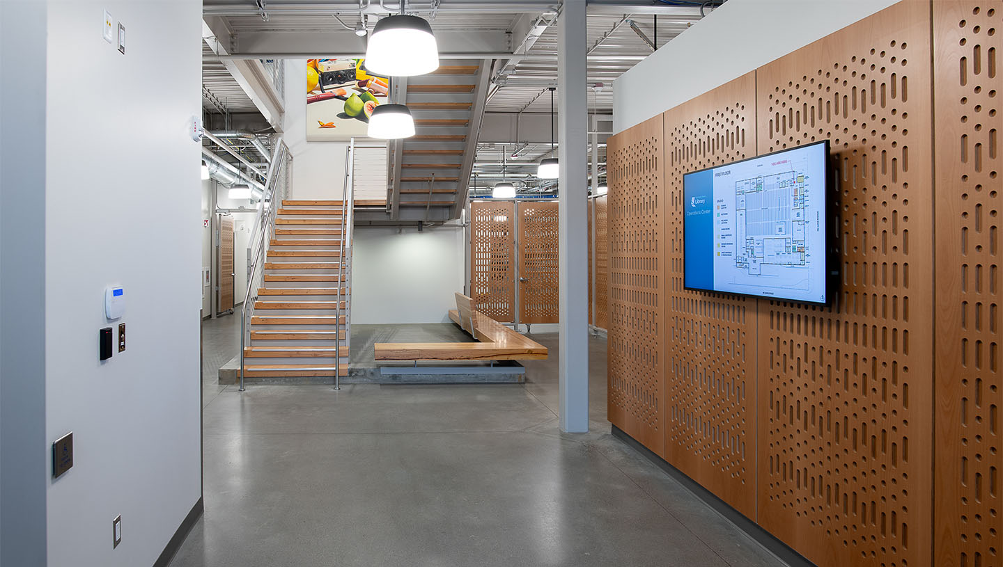 Hollowcore lighting lights hallway and staircase