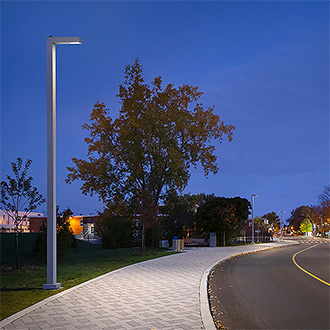 Column fixture from Bellevue light up pedestrian walkways