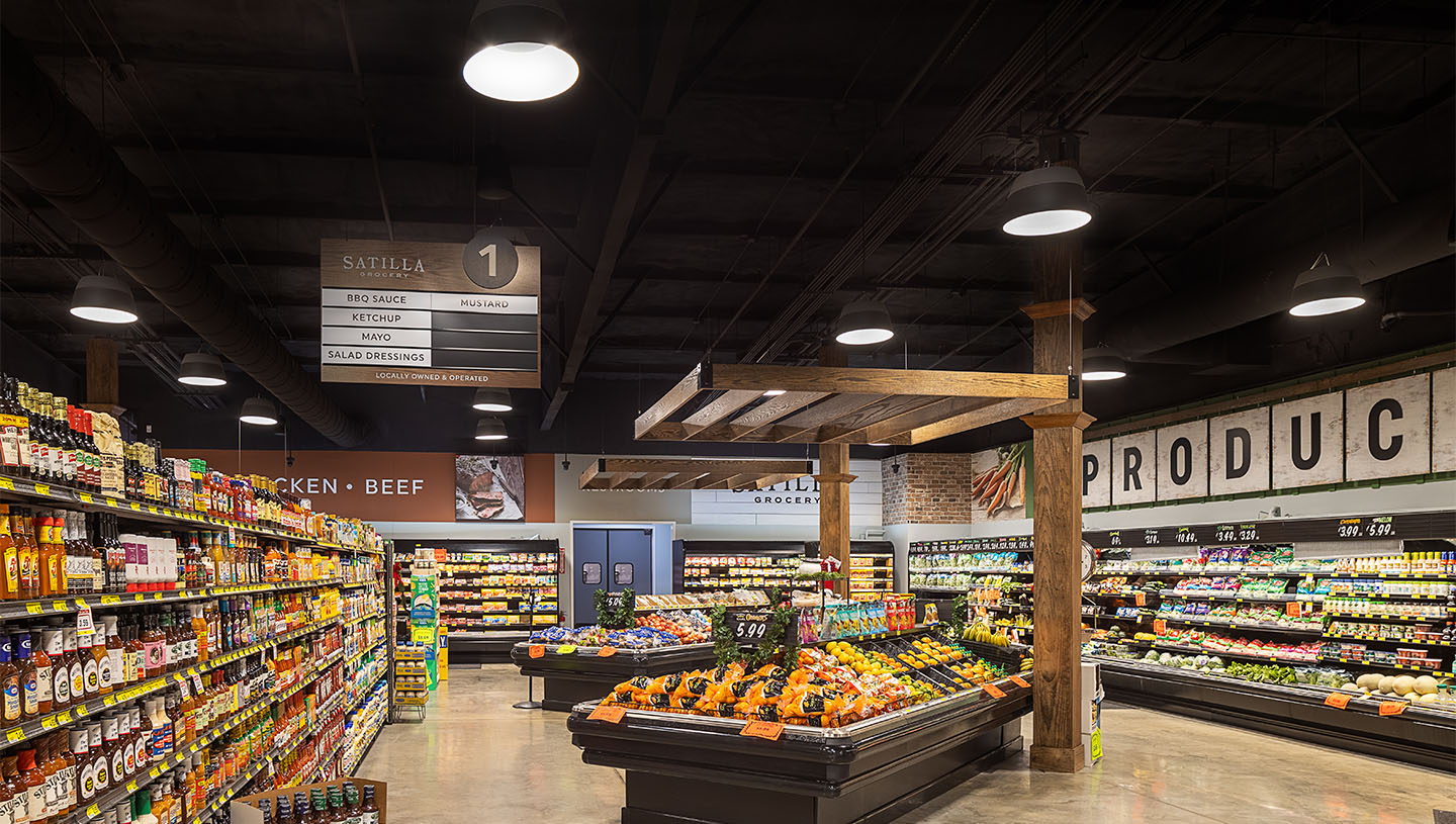 Hollowcore lighting illuminates Satilla Grocery