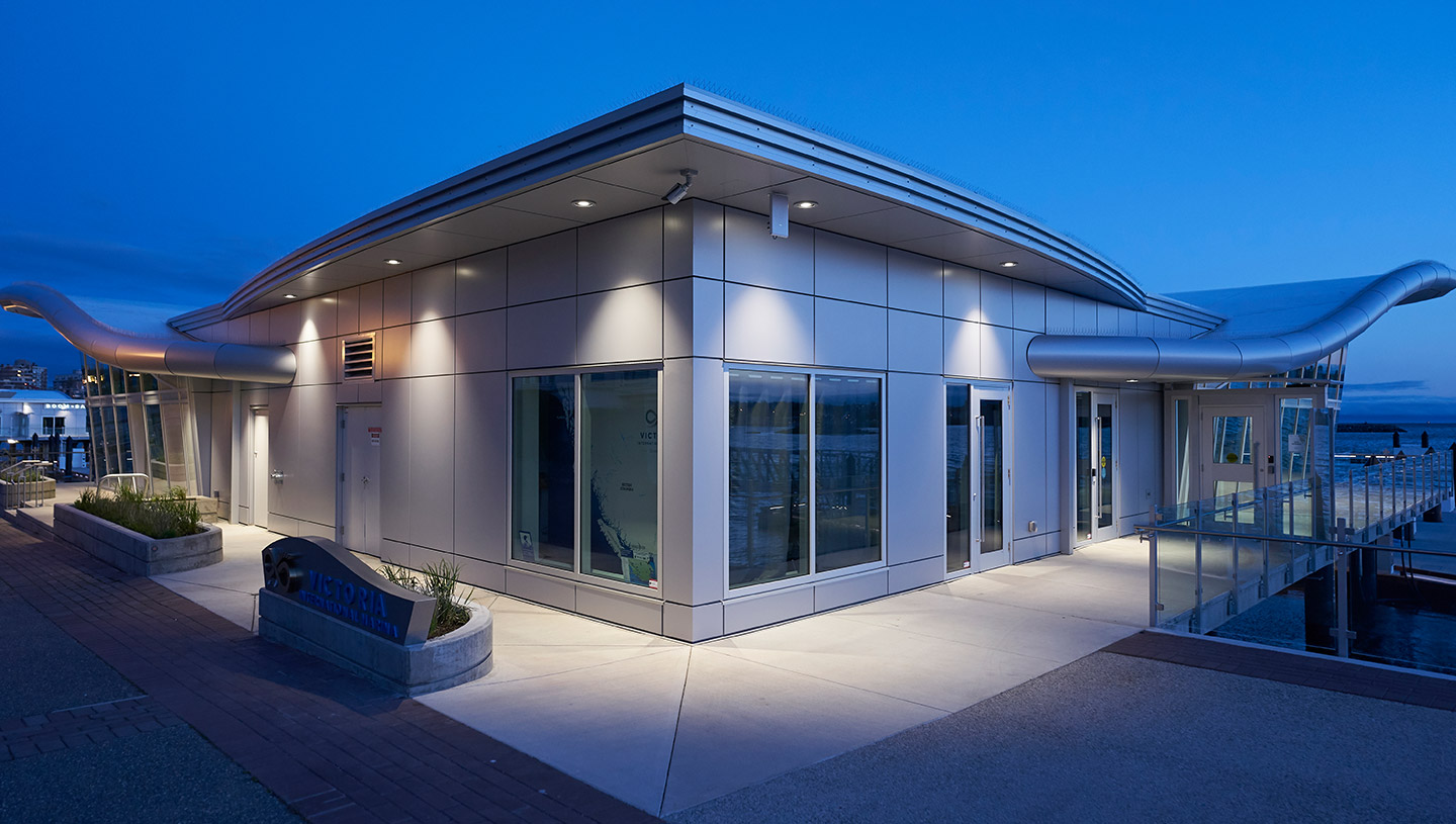 Marina pathways illuminated with Oculus downlights