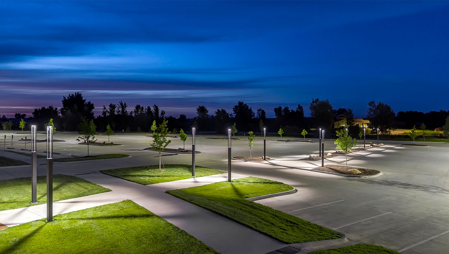 Lumiquad illuminates sidewalks and public lot