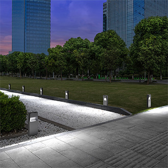 Scena by Luminis illuminates park walkways at night