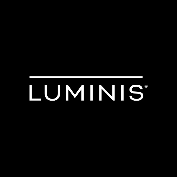 Luminis logo in white on black background