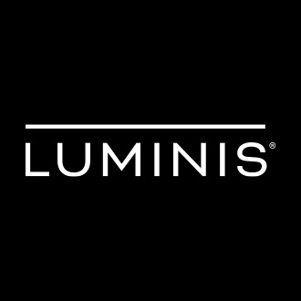 Luminis logo in white on black background