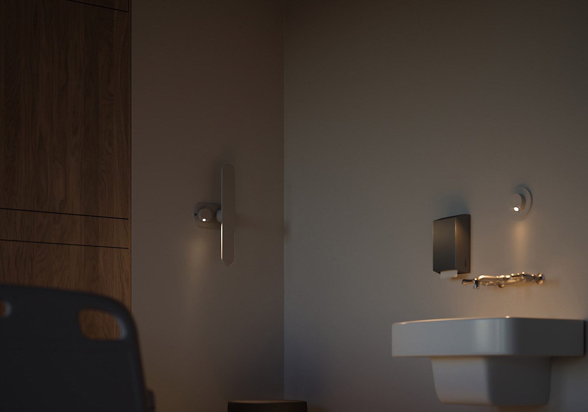 Multifunctional Attend sconce from Nightingale