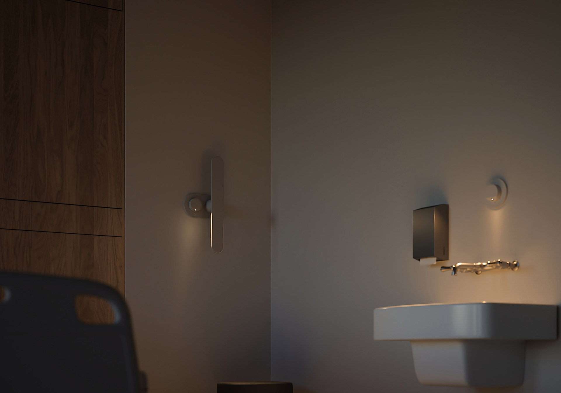Multifunctional Attend sconce from Nightingale