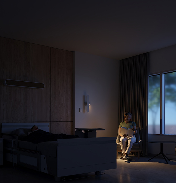 Attend sconce from Nightingale provides quiet care