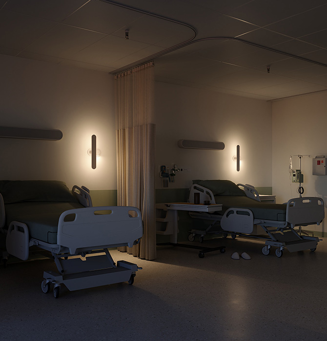 Attend sconce from Nightingale is thoughtfully designed to support recovery