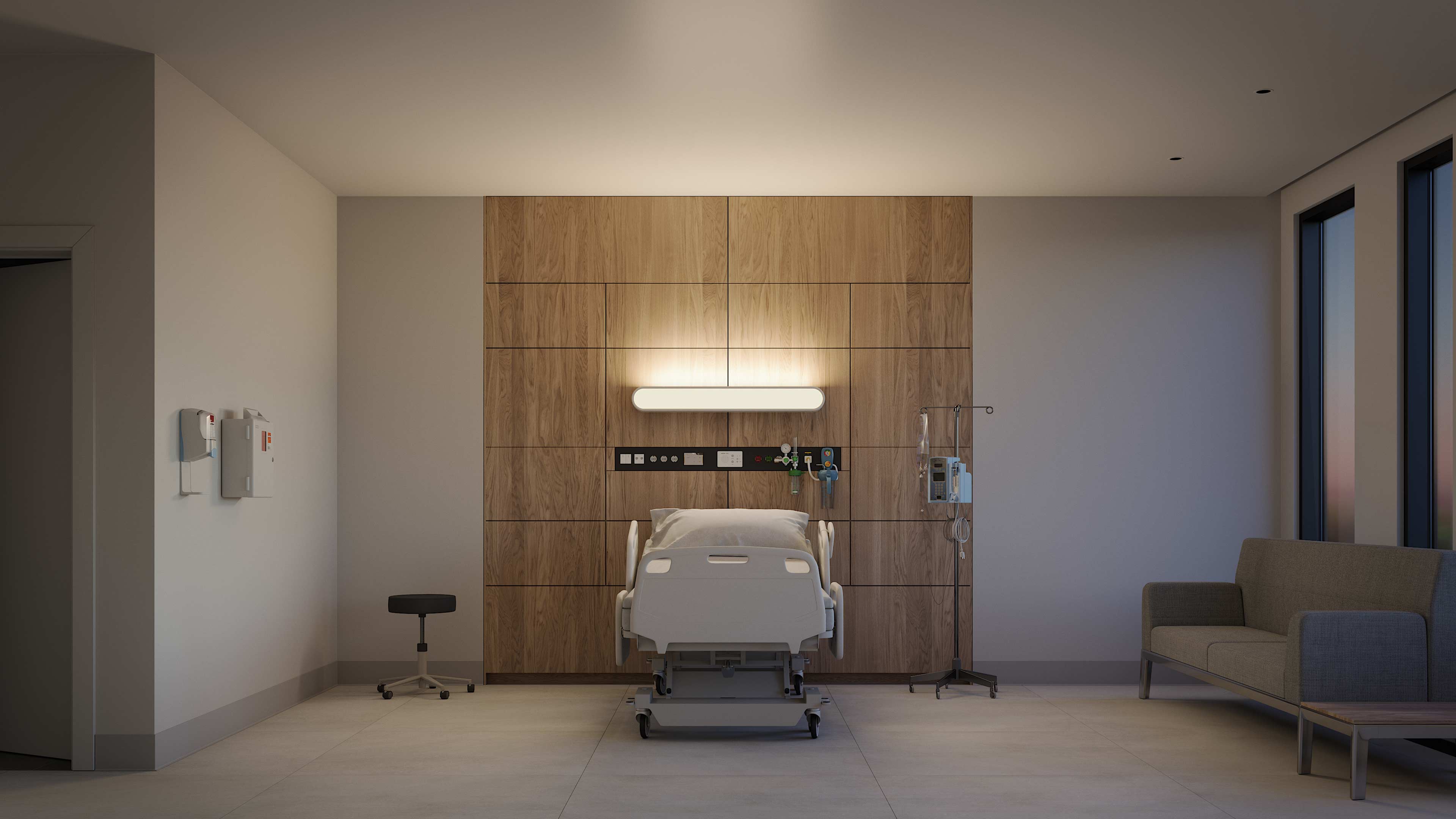 Respond™ headwall ambient lighting from Nightingale