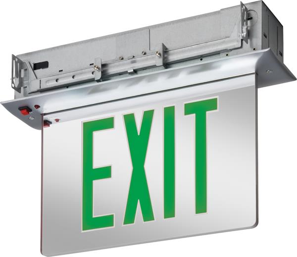 EDG-EDGR - Surface and Recessed Mount Edge-Lit Exits with LED Lamps