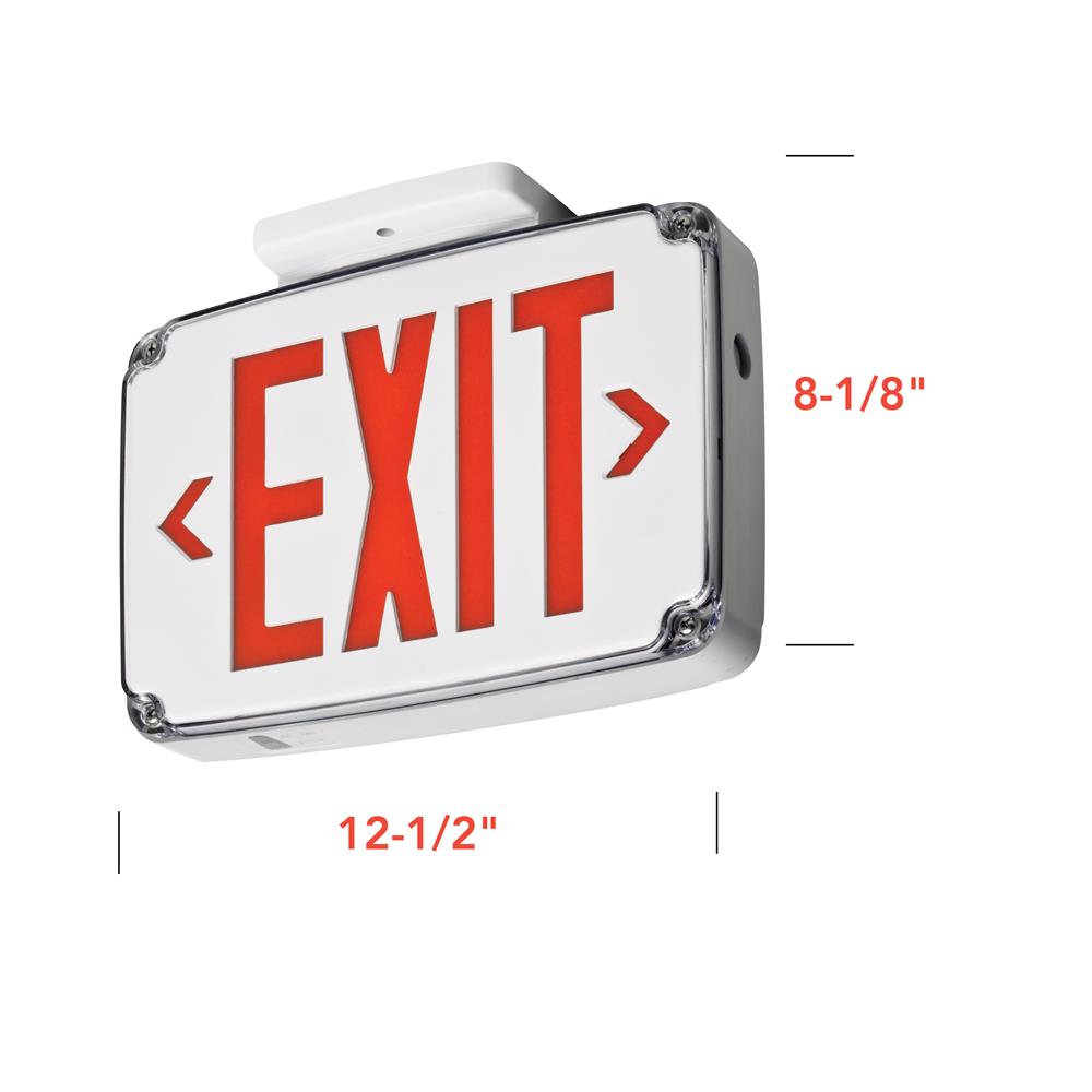 ACUITY BRANDS Exit Sign, NiCad Battery Backup, 1 Panel