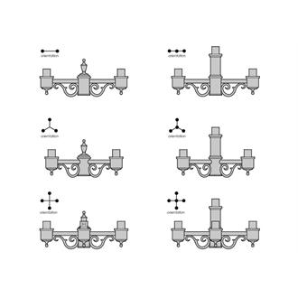 CSC Post Top Upright Arms - Cast Aluminum