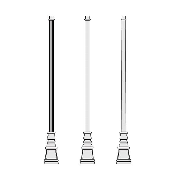 MVA Pole - Mount Vernon Decorative Cast Aluminum Poles