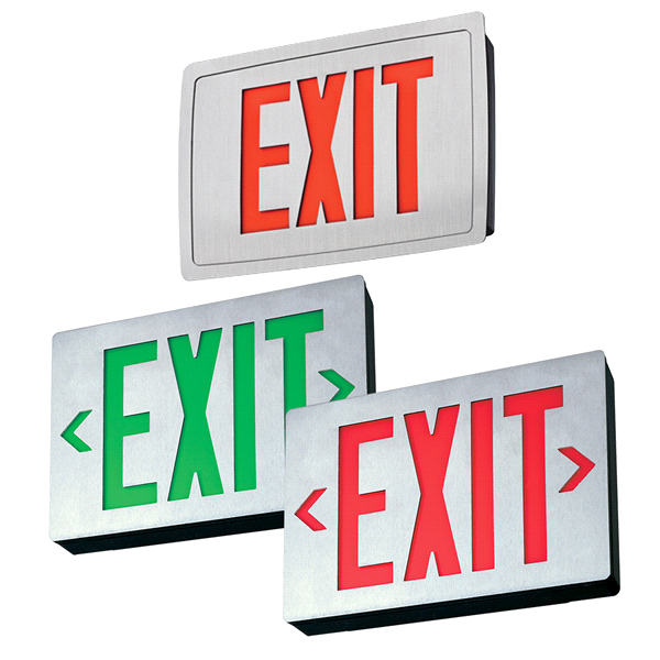 ACUITY BRANDS Exit Sign, NiCad Battery Backup, 1 Panel