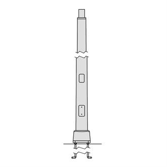 FRTF HLP Pole - Round Tapered Fiberglass Pole