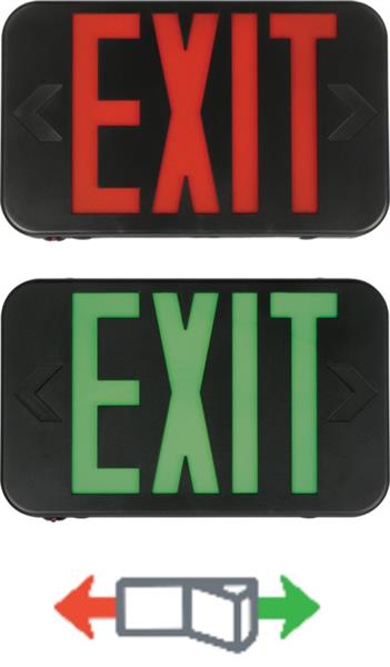 EXRG Exit Sign - Basics™, Color Switching, Thermoplastic Exit