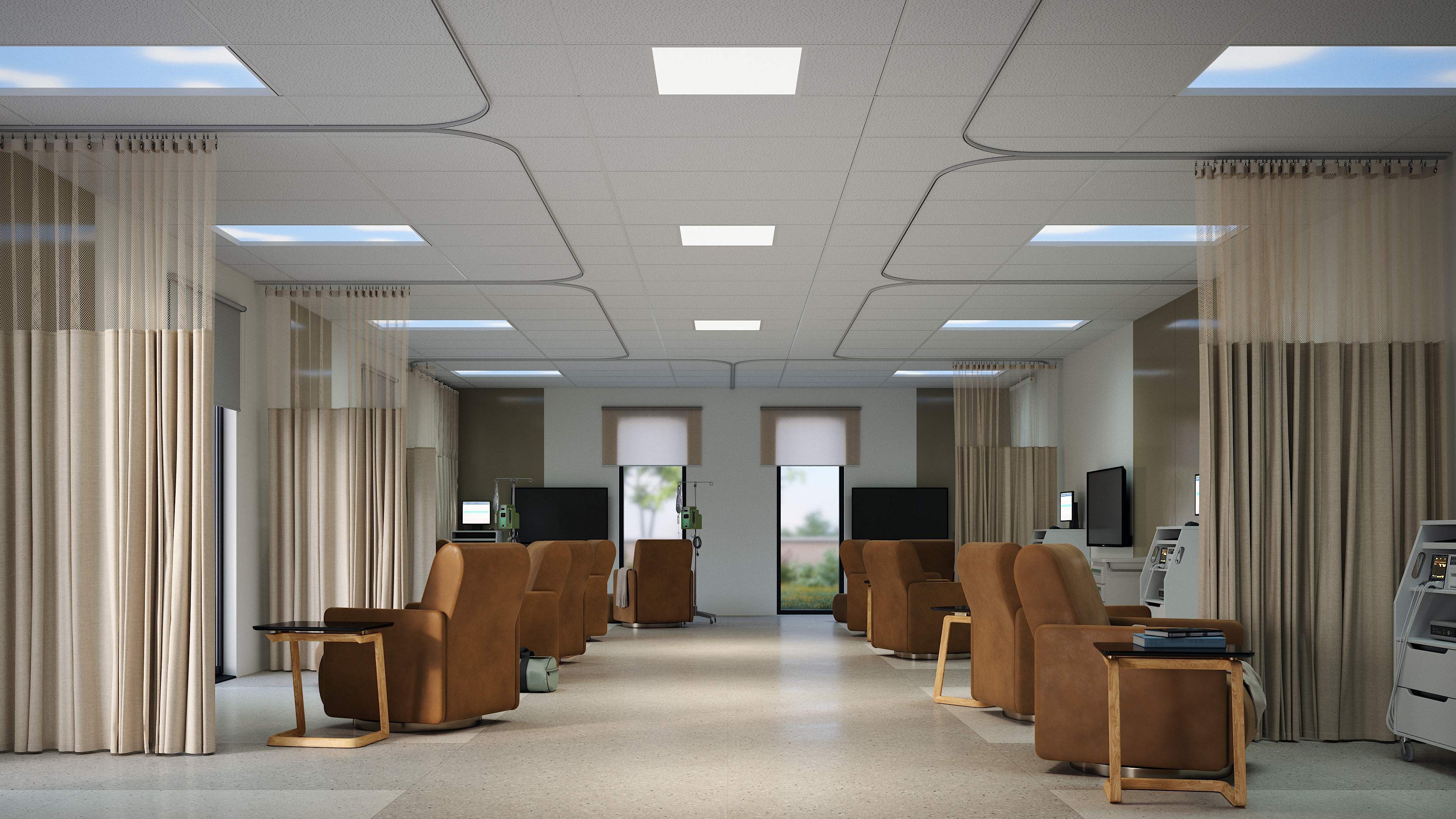 Infusion center with cloud fixtures