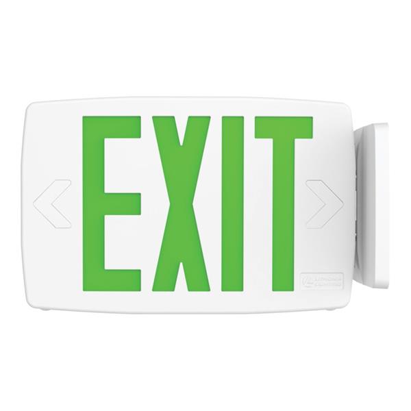 LQM Exit Sign Switchable - Quantum®, Color Switching, AC-EL Switch