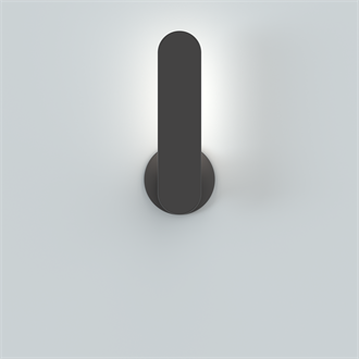 Attend™ sconce single black ambient 
