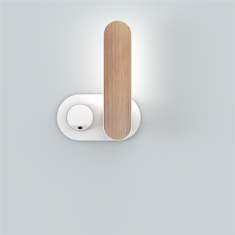 Attend™ sconce single hickory ambient 