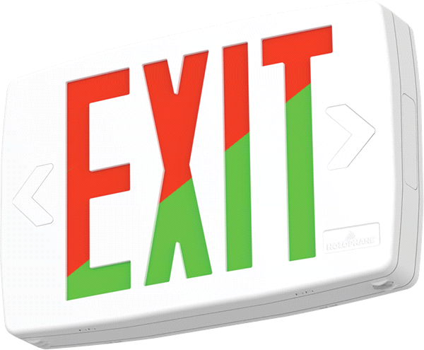 EXQM Exit Sign - Magellan, Color Switching, AC-EL Switch