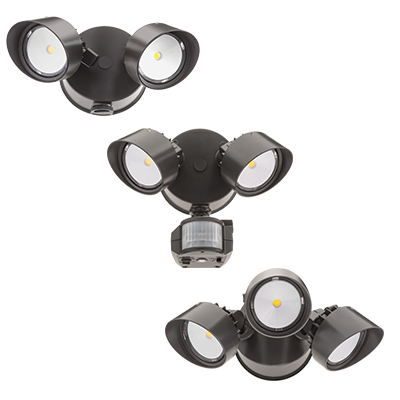 Olf Olf Led 2 Head With Or Without Motion Occupancy And 3 Head Floodlights