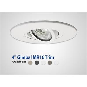 4inch MR16 Gimbal Trim Finishes