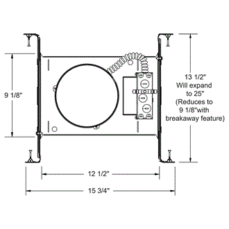 IC22LED 1400LM Housing - LED 6in Round New Construction Housing