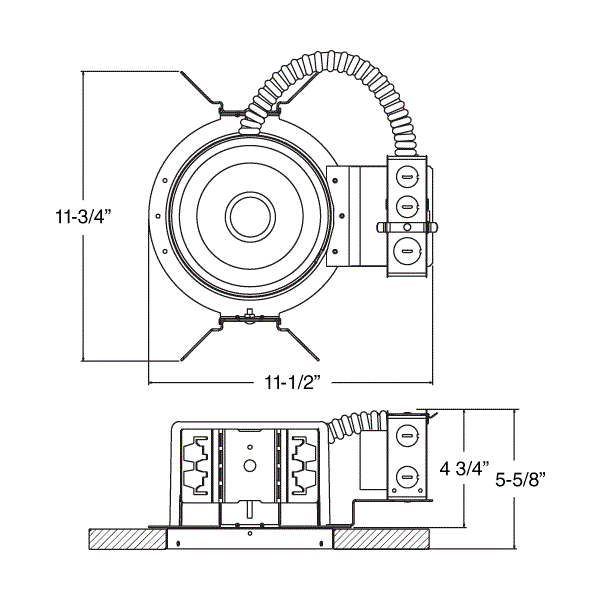 TC22LED 1400LM Housing - LED 6in Round Commercial New Construction Housing