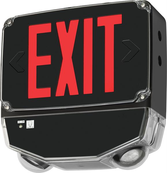 Ciata Green Light Up Integrated LED Hardwired or Battery Operated Wet Location Approved Exit Sign 20635L