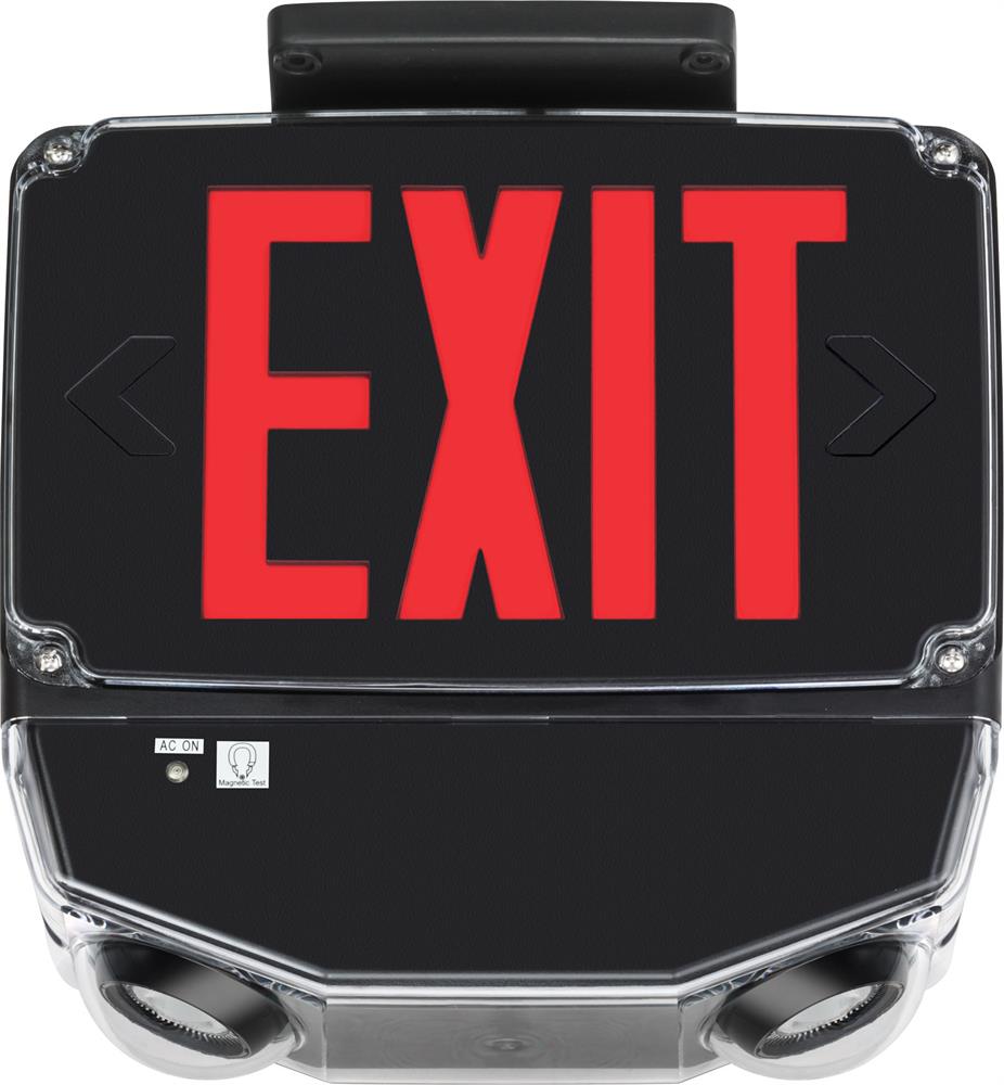 Ciata Green Light Up Integrated LED Hardwired or Battery Operated Wet Location Approved Exit Sign 20635L