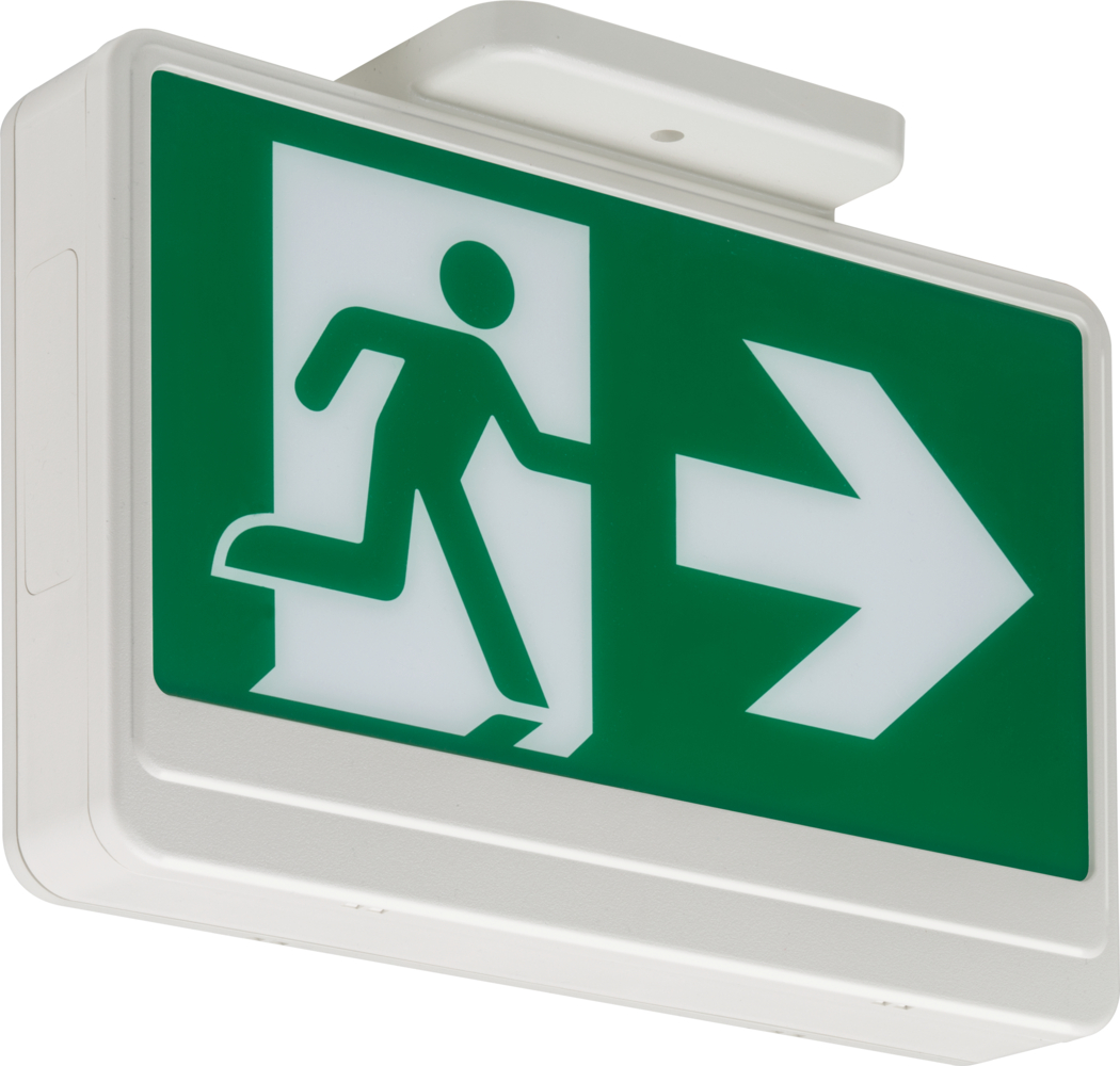 running man exit sign lumacell